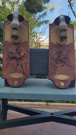 Lámparas de Caza Antiguas (Pareja)