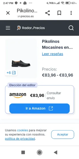 Zapatos de vestir Picolinos Caballero Talla 39