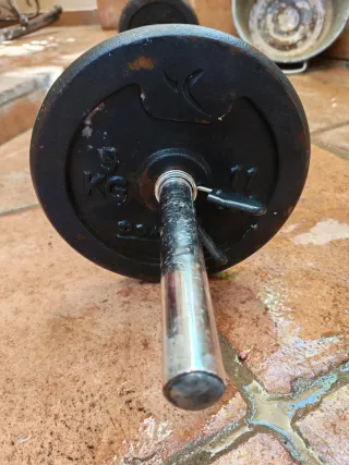 Barra de pesas con discos