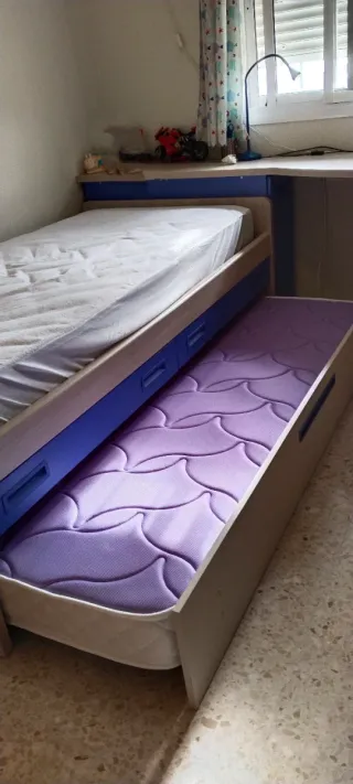 Cama nido con 2 cajones y colchón