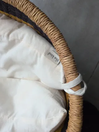 Cesta moisés mimbre con cojín, muy bien estado