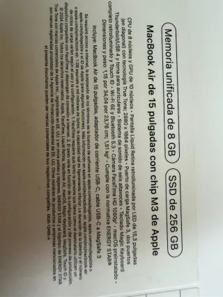 MacBook Air 15 2024 Oro/Plata