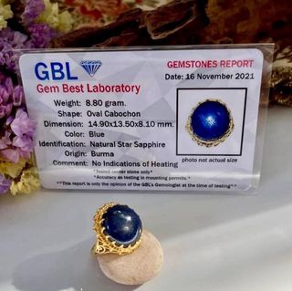 Anillo Zafiro Natural Birmania 9 ct