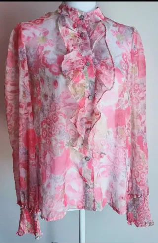 Camicia vintage floreale donna tg.M/L, elegante