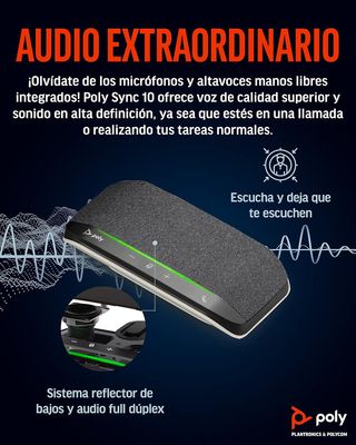 POLY Sync 10 Altavoz USB-A/C Negro