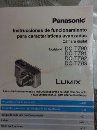 Manual Cámaras Lumix DC-TZ90/91/92