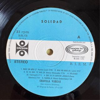 Vinilo Chavela Vargas - Soledad