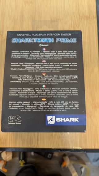 SHARK Sistema de entretenimiento Bluetooth para motocicleta TOOTH PRIME