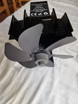 Ventilador Estufa Chimenea Negro