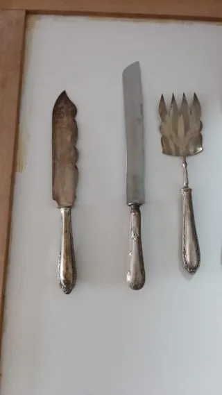 Set de cubiertos de plata