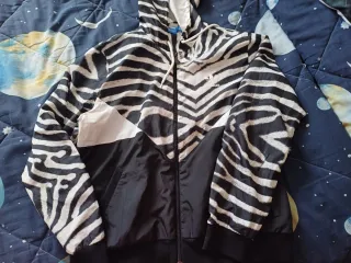 Sudadera Adidas Cebra Blanca y Negra