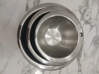 Set 3 Ciotole Acciaio Inox