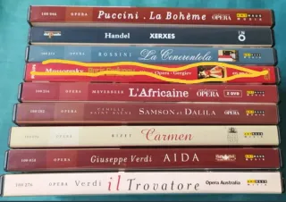 Lote 8 DVDs de Ópera Clásica, *Leer antes.