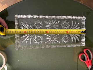 Bandeja de cristal decorada. PESA!