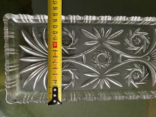 Bandeja de cristal decorada. PESA!