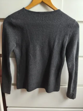 Jersey Zara mujer gris botones talla S