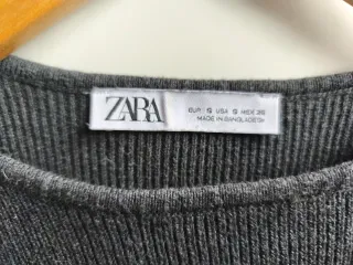 Jersey Zara mujer gris botones talla S