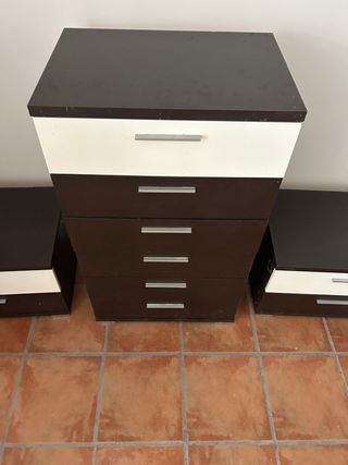 Cabezal cajonera y Mesitas Modernas Habitación