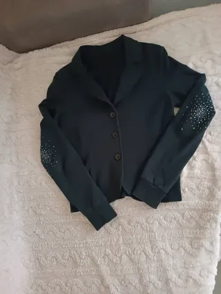 Giacca donna nera corta con strass