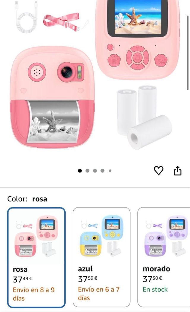 Cámara de impresión para niños azul