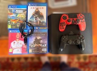 PS4 + 2 Mandos + 4 Juegos + Cable