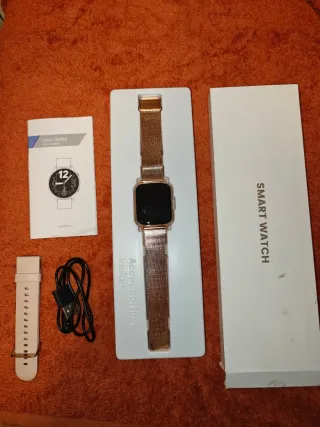 Reloj Inteligente Mujer Plata y dorado