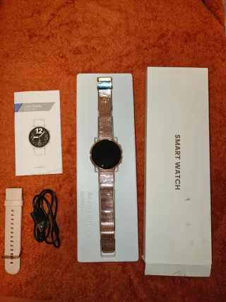 Reloj Inteligente Mujer Plata y dorado