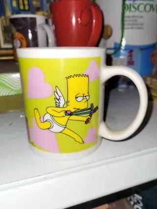 Taza Bart Simpson Cupido