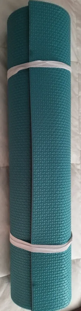 Esterilla de yoga enrollable azul