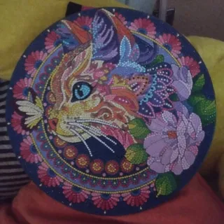 Cuadro Decorativo Gato Mandala
