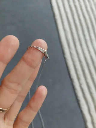 Colgante original con infinito invertido acero