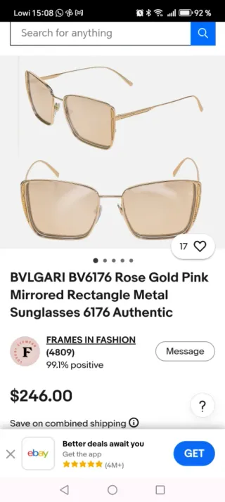 Gafas Bulgari BV6176 Oro Rosa Mujer