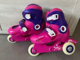 Patines en línea Oxelo rosas y morados