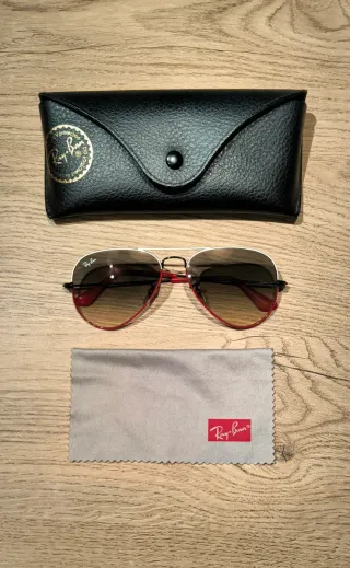 Gafas de sol Ray-Ban Aviador Negro/Rojo