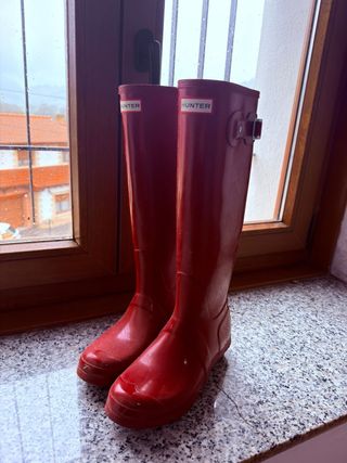 Botas Hunter Caña Alta Rojas