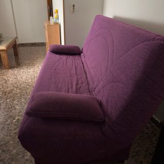 Sofá Cama Morado Tela 135 x 190