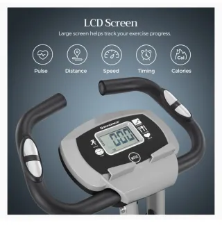 Bicicleta Estática Gris y Negra