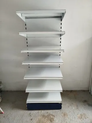 Estantería Metálica Blanca y Azul