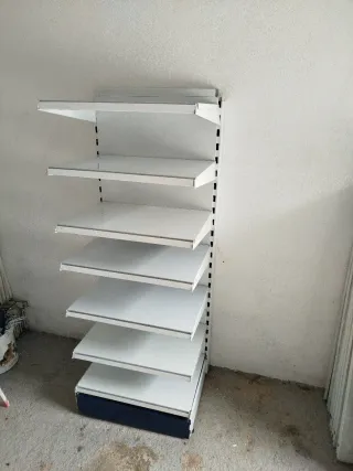 Estantería Metálica Blanca y Azul