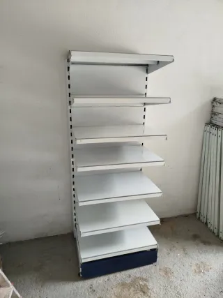 Estantería Metálica Blanca y Azul