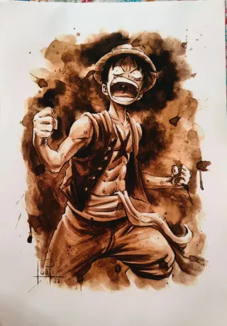 Poster de Luffy de One piece.