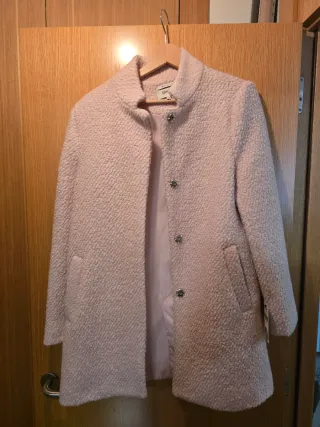 Abrigo de lana rosa