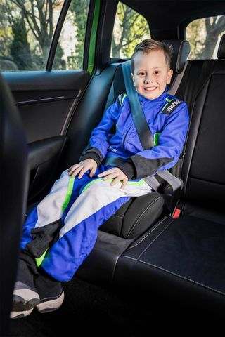 Sparco Alzador Infantil de Asiento de Coche Negro