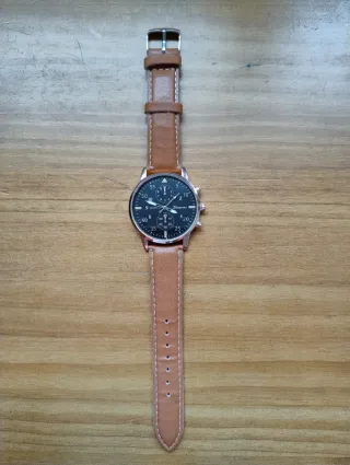 Reloj Shaarm Hombre Cuero Marrón Negro