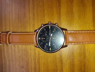 Reloj Shaarm Hombre Cuero Marrón Negro