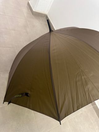 2 Paraguas Bankia Marrón y Verde Oliva