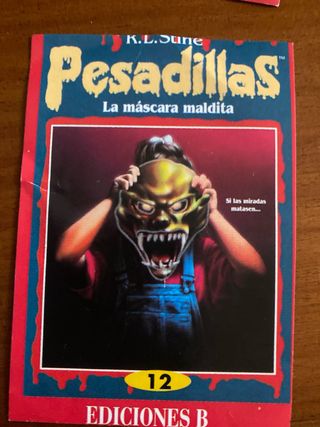 Cromo pegatina Pesadillas R.L. Stine