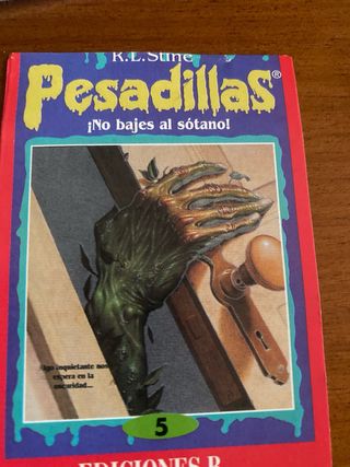 Cromo pegatina Pesadillas R.L. Stine