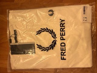 Camiseta Fred Perry Blanca/Negra