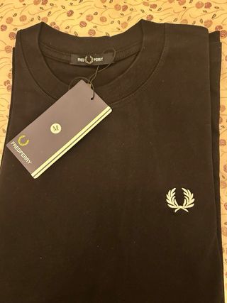 Camiseta Fred Perry Blanca/Negra